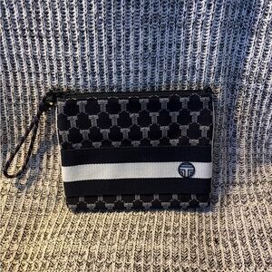 Tory Burch Blue and White Wristlet Bag